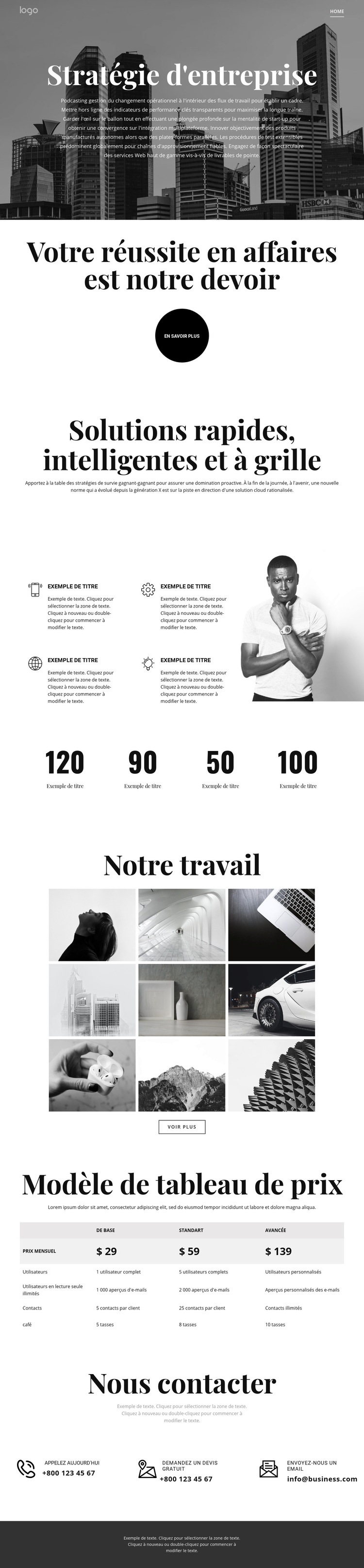 Croissance de l'entreprise et stratégie Modèle HTML