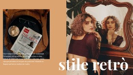 Modello HTML5 Premium Per Stile Artistico Retrò