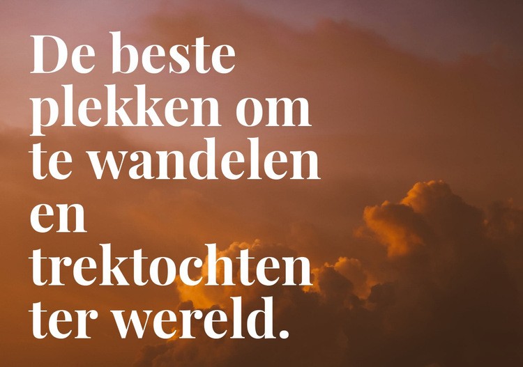 Beste plek om te wandelen Website mockup