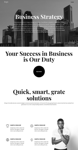 Most Creative One Page Template For Business Grow And Strategy