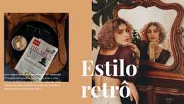 Construtor De Sites Mais Criativo Para Estilo De Arte Retro