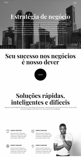 Design De Site Para Crescimento Do Negócio E Estratégia