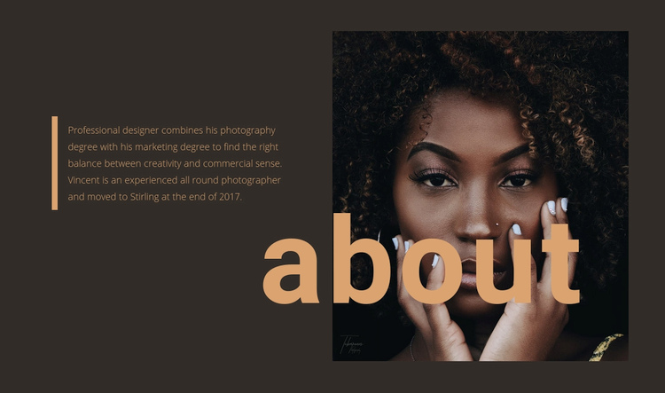 About creative agency Squarespace Template Alternative