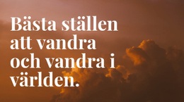 Bästa Stället Att Vandra - HTML- Och CSS-Mall