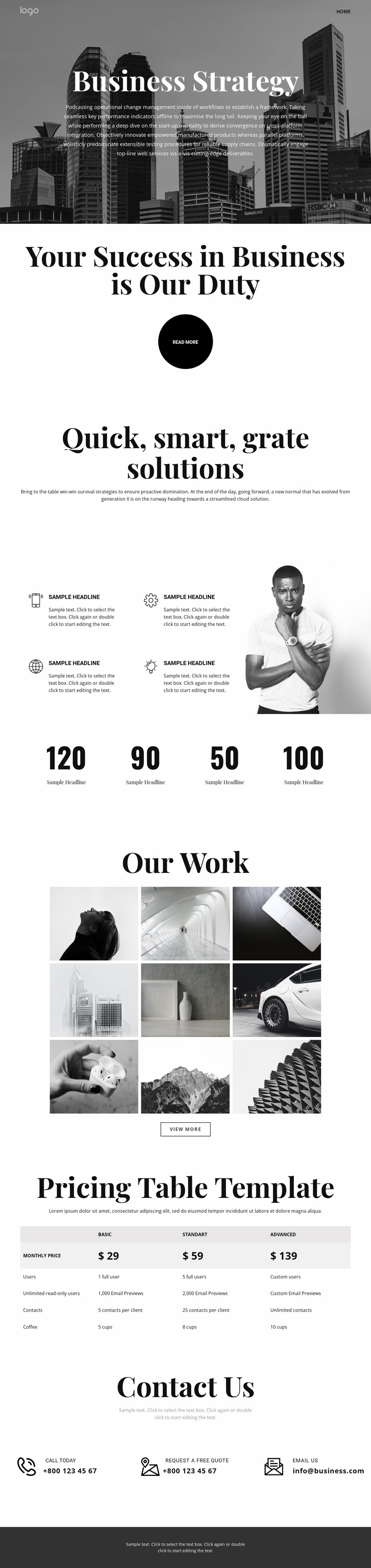 Business grow and strategy Website Template