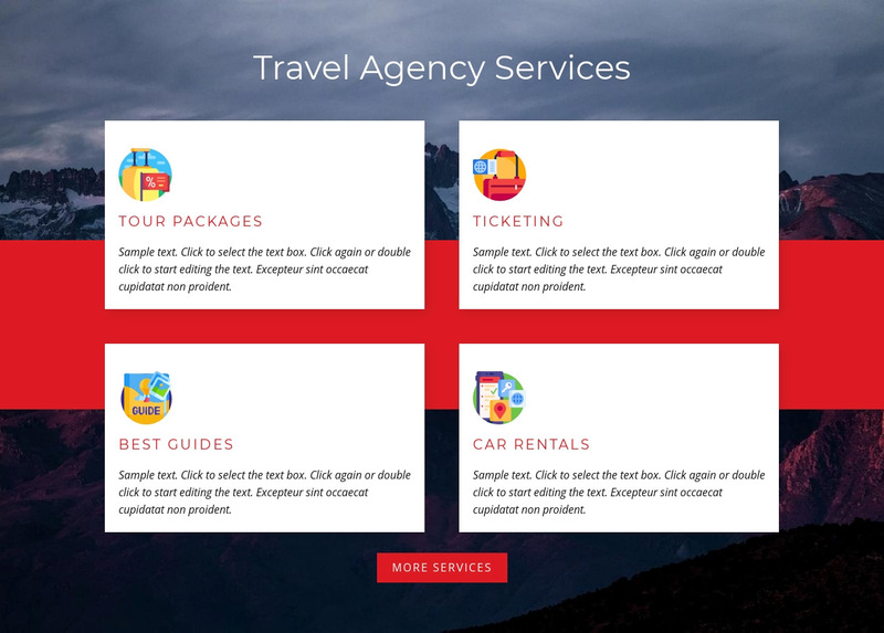 Tour packages Wix Template Alternative
