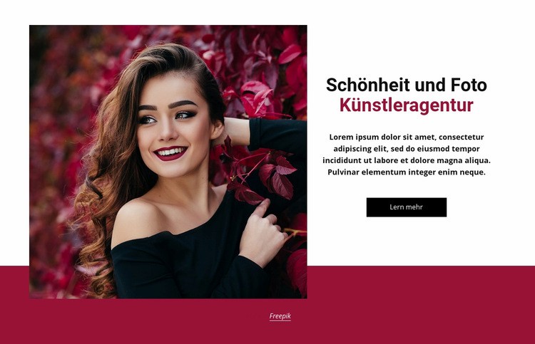 Beauty- und Modeagentur Website-Modell