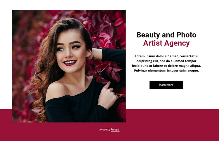 Beauty and fashion agency Elementor Template Alternative