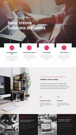 Une Conception De Site Web Exclusive Pour Des Solutions Élégantes En Entreprise
