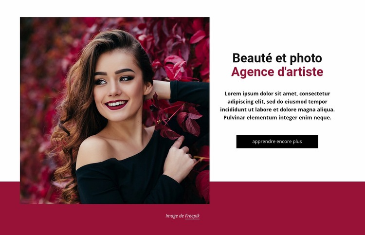 Agence de beauté et de mode Modèle de site Web