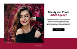 Homepage Design For Beauty And Fashion Agency