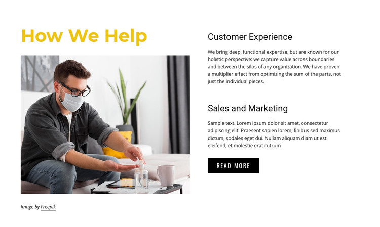 Marketing strategies Homepage Design