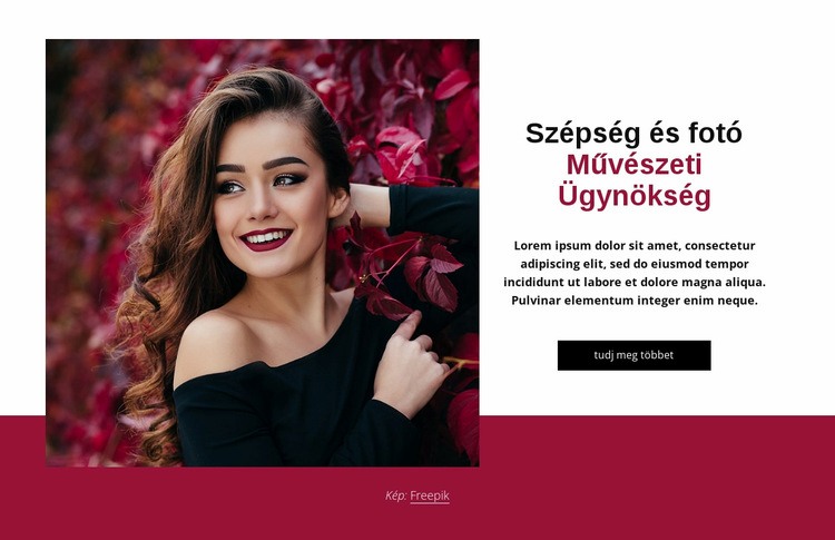 Szépség- és divatügynökség Weboldal tervezés