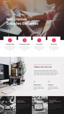 Soluções Elegantes Em Negócios Modelos De Site