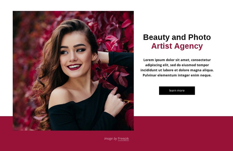 Skönhets- och modebyrå Html webbplatsbyggare