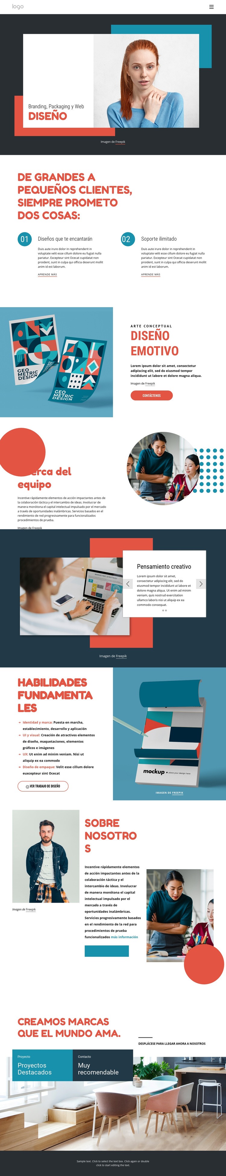 Estudio de branding y digital Creador de sitios web HTML