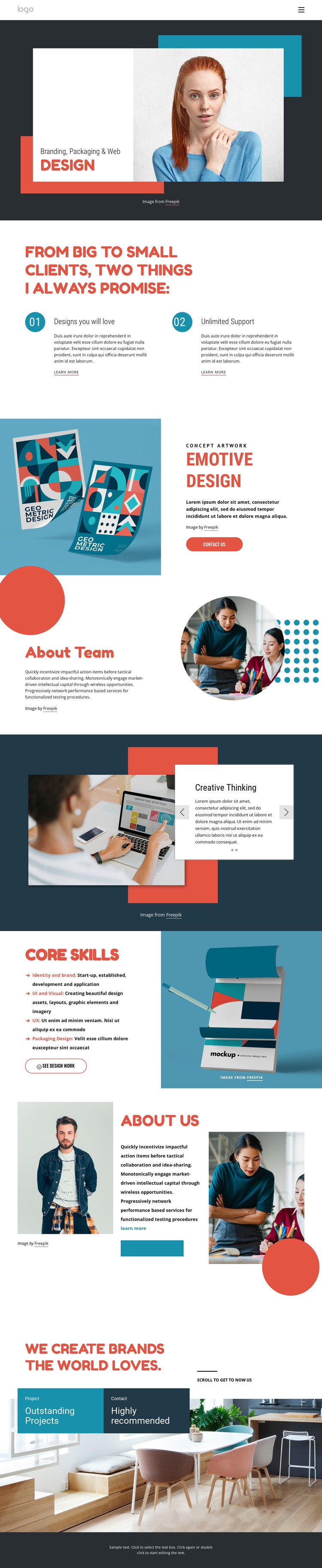 Strategy naming & brand identity HTML Template