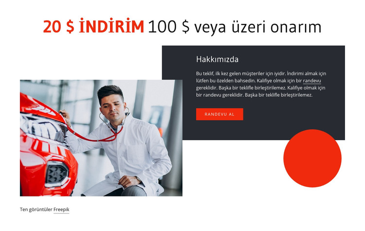 Bakım servisi HTML Şablonu