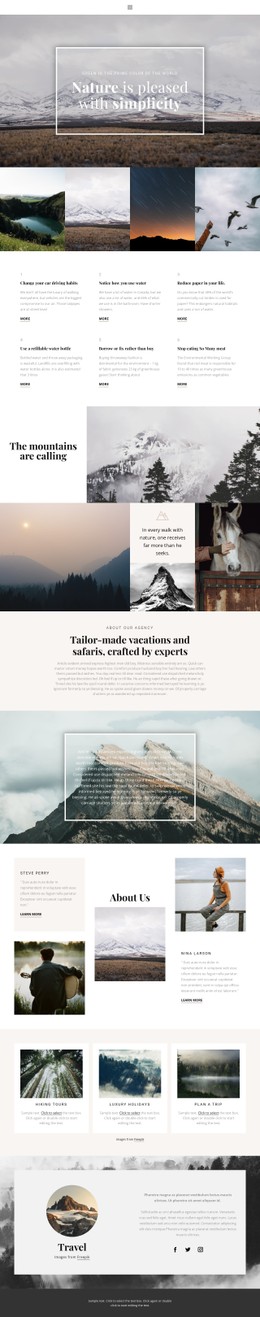 350 Nature CSS Templates | Nicepage
