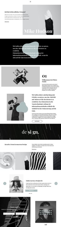 Professioneller Fotograf Designvorlage