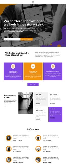 Website-Seite Für Unternehmensführung