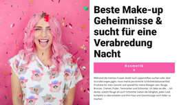 HTML-Landingpage Für Party Make-Up