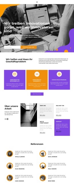 Unternehmensführung - Website-Vorlagen