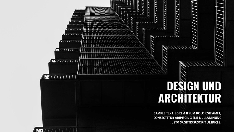 Starke dunkle Architektur Website Builder-Vorlagen