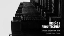 Fuerte Arquitectura Oscura - Plantilla De Maqueta De Sitio Web