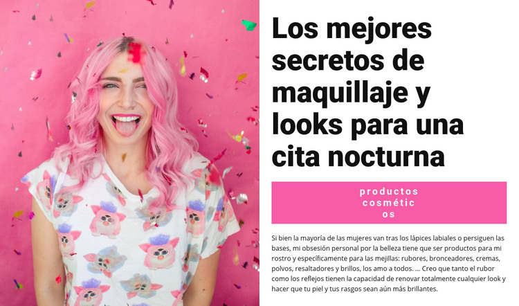 Maquillaje de fiesta Plantilla HTML