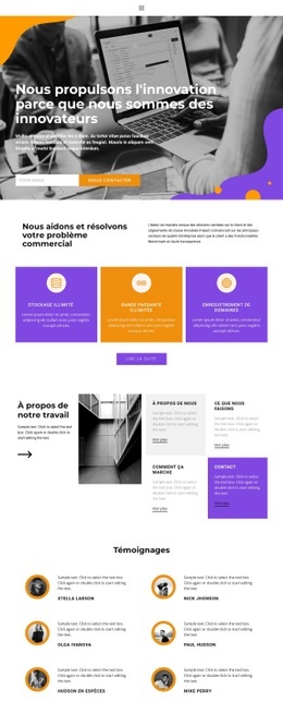 Gestion D'Entreprise - Maquette De Site Web Simple