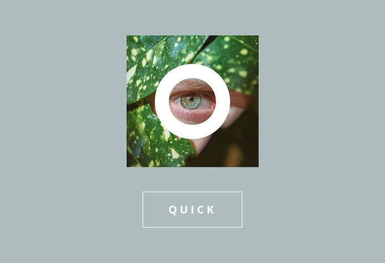 Green image with button Homepage Design