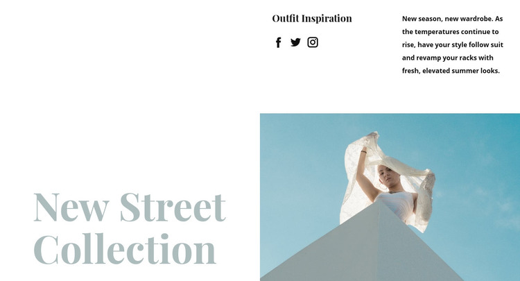 New street collection Homepage Design