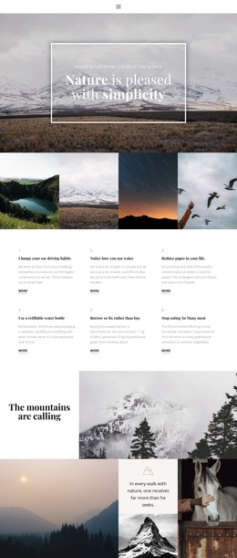 Nature Soothes - HTML Website Layout