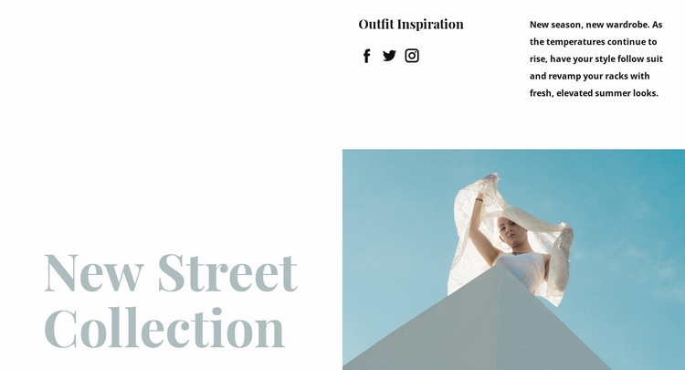 Új utcai kollekció Html Weboldal készítő