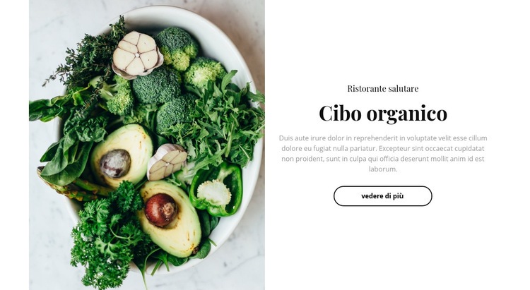 Ristorante di alimenti biologici Costruttore di siti web HTML