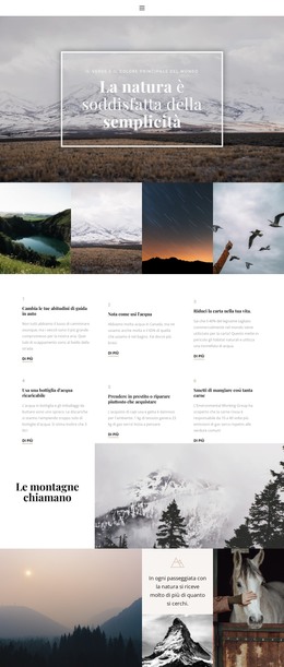 La Natura Calma - Modello Di Pagina HTML