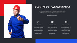 Kwaliteits Autoreparatie HTML5- En CSS3-Sjabloon