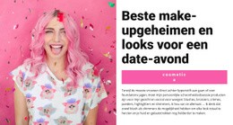 Partij Make-Up - Responsieve Sjabloon Van Één Pagina