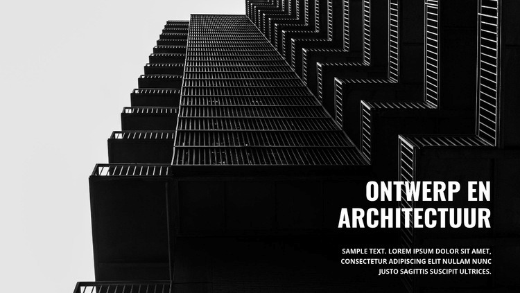 Sterke donkere architectuur Website mockup