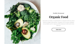 Organic Food Restaurant - Simple One Page Template