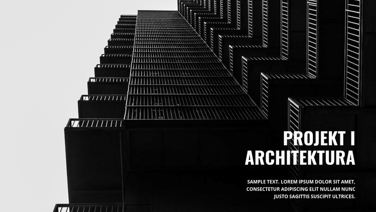 Mocna ciemna architektura Makieta strony internetowej