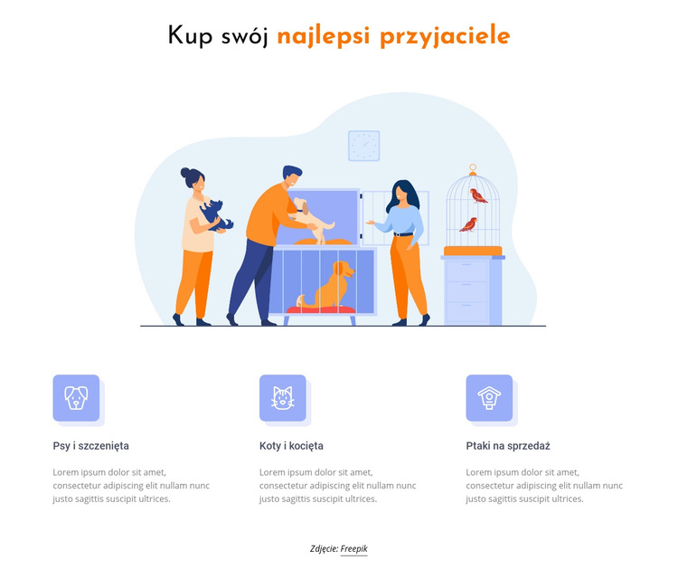 Sklep ze zwierzętami Motyw WordPress