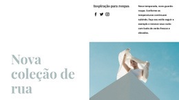 Designer De Site Para Nova Coleção De Rua