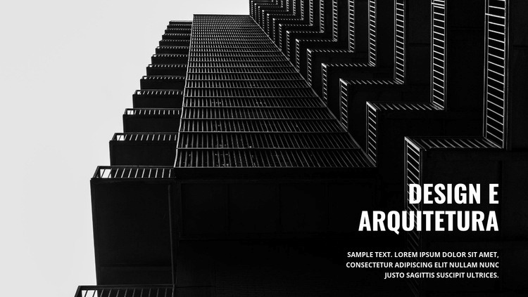 Arquitetura escura forte Construtor de sites HTML