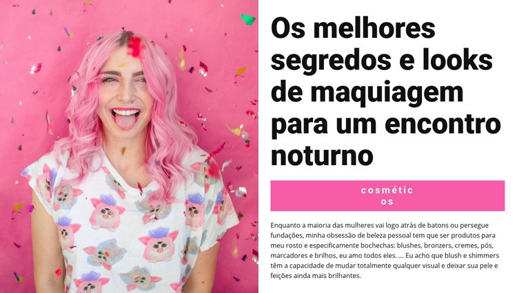 Maquiagem de festa Construtor de sites HTML