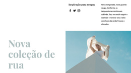 Inspiração De Site Para Nova Coleção De Rua
