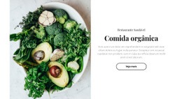 Página Inicial Do Site Para Restaurante De Comida Orgânica