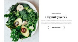 Organik Gıda Restoranı - Basit Tek Sayfalık Şablon