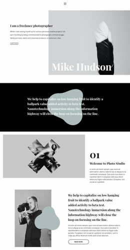 Professional Photographer - Best One Page Website